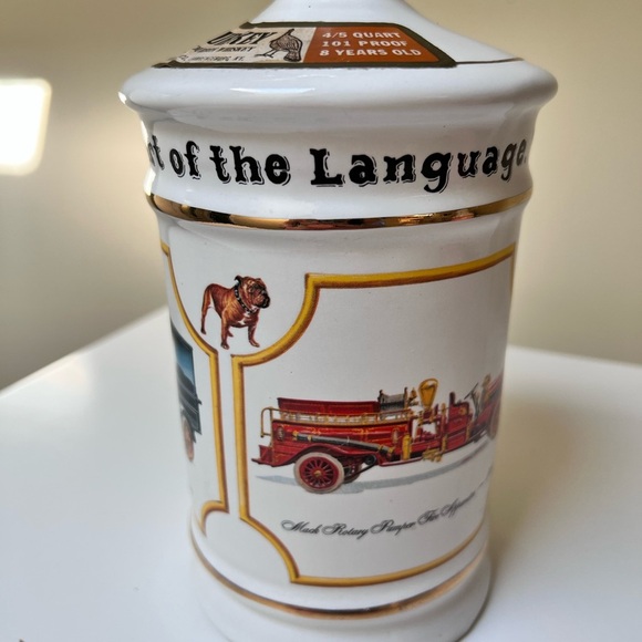 Mack Trucks Vintage Ceramic Wild Turkey Decanter with Gold Bulldog Topper - Picture 2 of 15